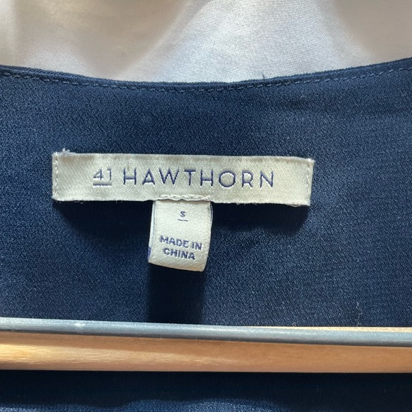 41 Hawthorn Stitch Fix wrap dress navy polka dot - Picture 2 of 4